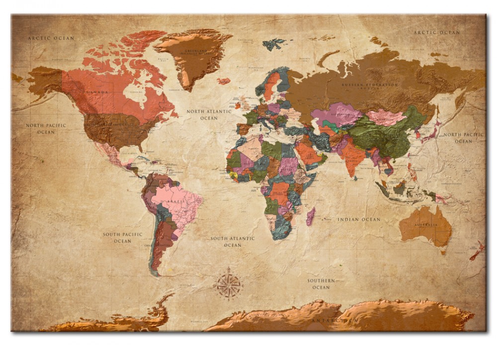 mapa na korku vintage